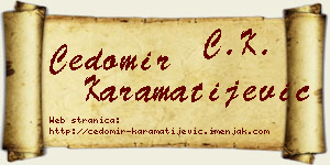 Čedomir Karamatijević vizit kartica